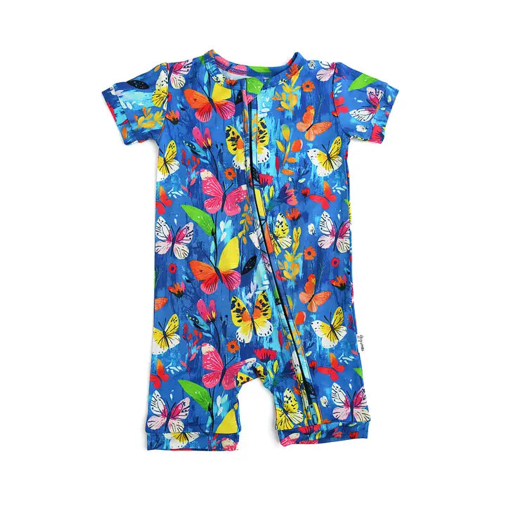 Aurora Butterfly Shorty Zip Bamboo Two Way Zipper  Laughton & CO