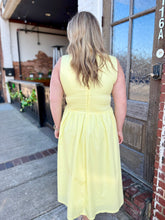 THML Sunshine Stroll Gathered Waist Midi Dress