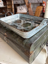 Galvanized Glass Iron Tray Home Decor