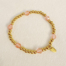 Golden Beads Stone Stretch Bracelet