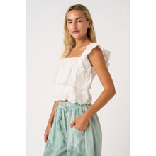 Southern Charm Eyelet Crop Top