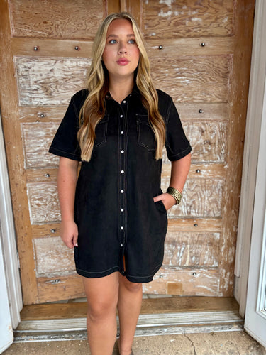 THML Onyx Lane Suede Dress