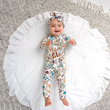 Maren Floral RUFFLE ZIP Bamboo Sleepies Little Baby Outfit