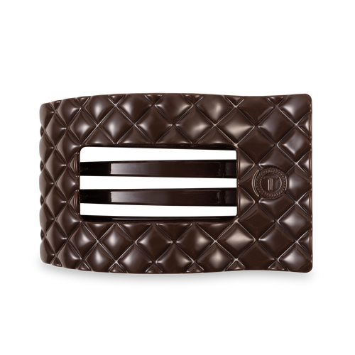 Flat Rectangle Hair Clip | Large | Truly Taupe Quilted