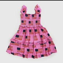 Betty Pink Flag Smocked Dress Bamboo