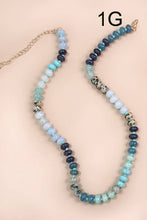 NATURAL AGATE GLASS SEMI PRECIOUS BEAD NECKLACE
