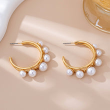 Stunning Bold Pearl Hoop Earring