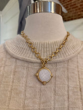 Framed & Faceted Stone Necklace