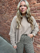 Zari Washed Crew Neck Top