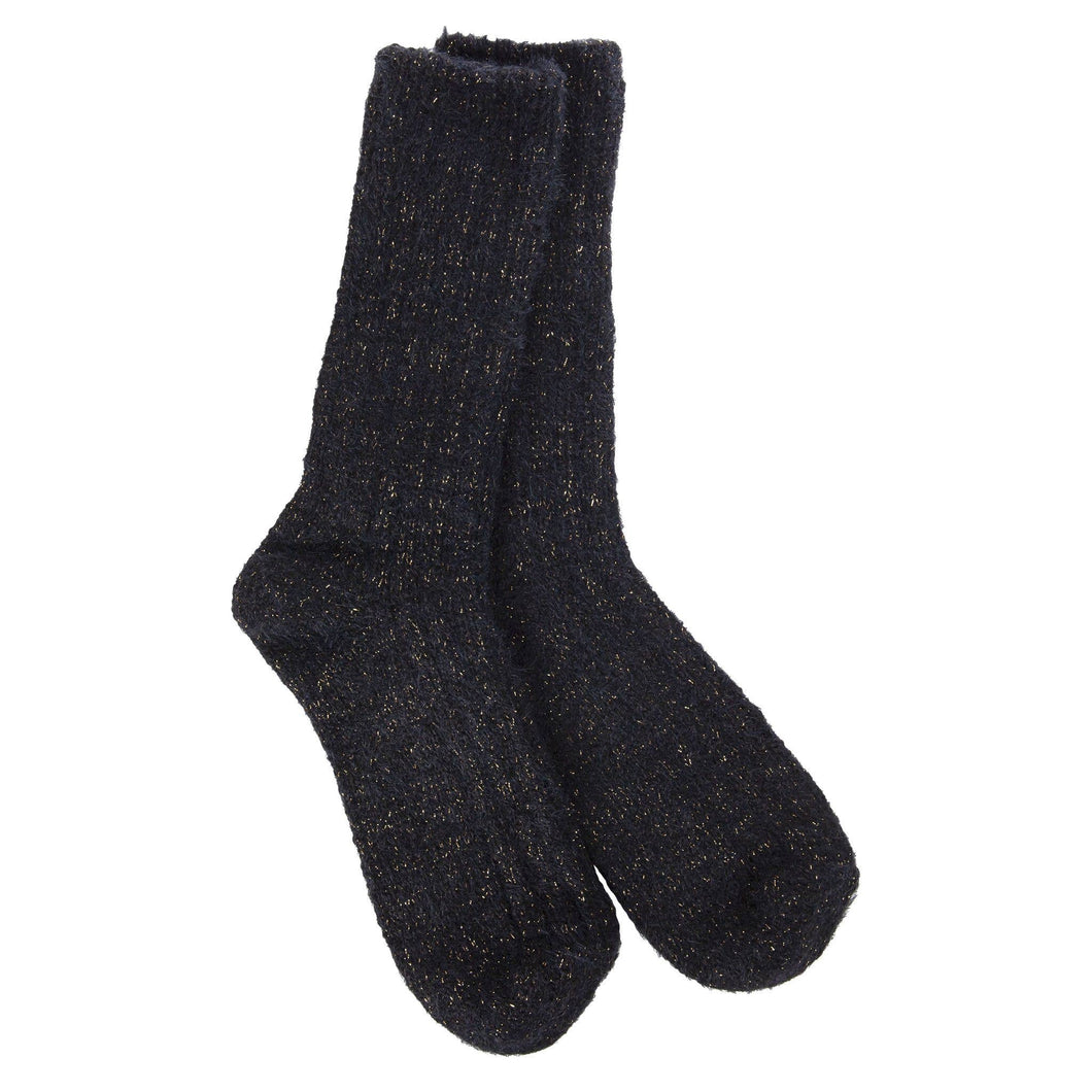 Slouch Crew Black Socks