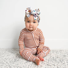 Chase Brown Ribbed ZIP Bamboo Baby Sleepies Little