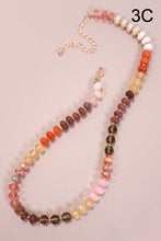 NATURAL AGATE GLASS SEMI PRECIOUS BEAD NECKLACE