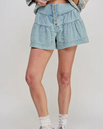 Hadley Fleur Denim Shorts