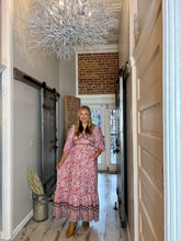 Boho Breeze Border Print Maxi Dress