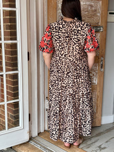 Feline Fine Puff Sleeve Dress THML