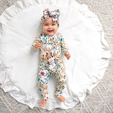 Maren Floral RUFFLE ZIP Bamboo Sleepies Little Baby Outfit