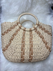 Cruising It Line Straw Purse