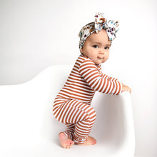 Chase Brown Ribbed ZIP Bamboo Baby Sleepies Little