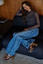 Sarah Mock Neck Lace Top