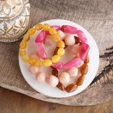 Sorbet Stack – Set of 4 Chunky Acrylic Stretch Summer Bracelets