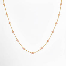 Petite Colored Clover Necklace
