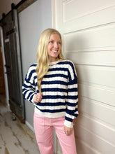 Ships Ahoy Cable Knit Crew Neck Sweater