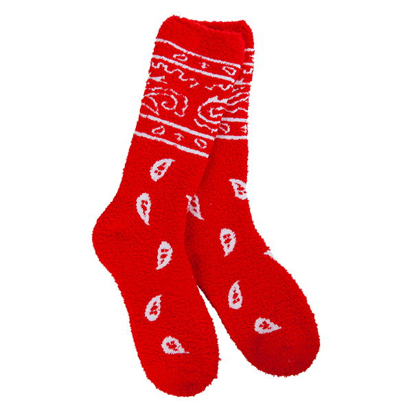 Cozy Crew Bandana Red Socks
