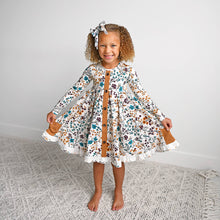 Maren Floral BUTTON DRESS Kids Fall Outfit