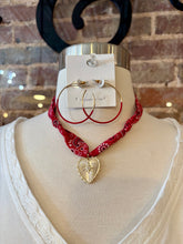 Bandana Heart Scarf Necklace