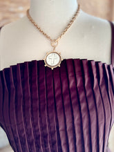 Twotone Coin Cross Necklace
