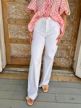 Just Black White Luxe Stretch Wide Leg Jean