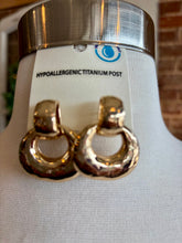 Hammered Door Knocker Earrings
