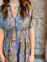 Painted Florals Midi Dress