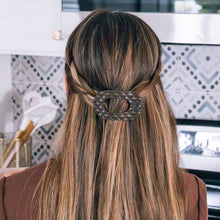 Flat Round Hair Clip | Small | Truly Taupe Quilted