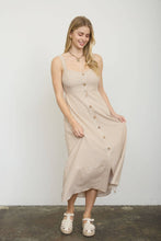 Neutral Notions Striped Midi Dress