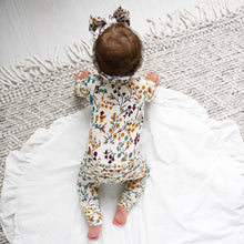 Maren Floral RUFFLE ZIP Bamboo Sleepies Little Baby Outfit