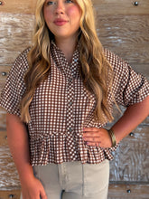 Honeyed Gingham Top