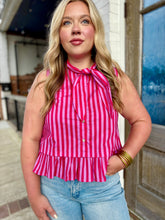 Candy Stripe Peplum Top