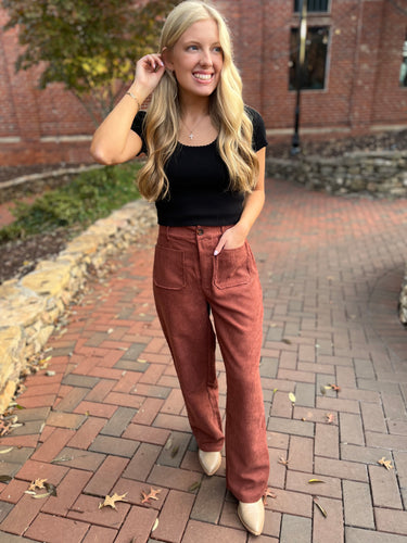 Hickory Wide Leg Corduroy Pants