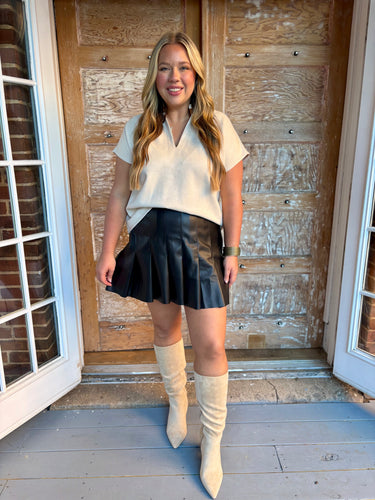 THML Jackie Suede Blouse