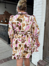 Painted Orchid Belted Dress