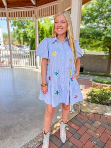 Baby You're A Firework Star Patch Dress