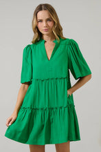 Dixie Split Neck Linen Shift Dress