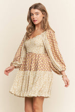 Neutral Nights Smocked Dress