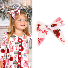 Kit Ornaments CLIP BOW Christmas Baby Toddler Hair Accessory