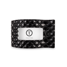 Flat Rectangle Hair Clip | Medium | Jet Black Quilted