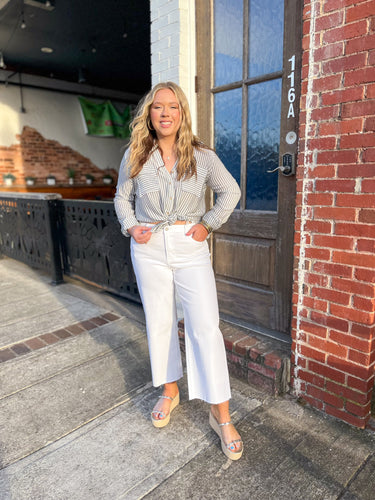 Lovervet Lily White High Rise Wide Leg Jean