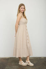 Neutral Notions Striped Midi Dress