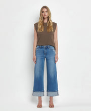 Julie High Rise Cuffed wide leg Jeans