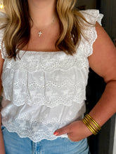 Southern Charm Eyelet Crop Top